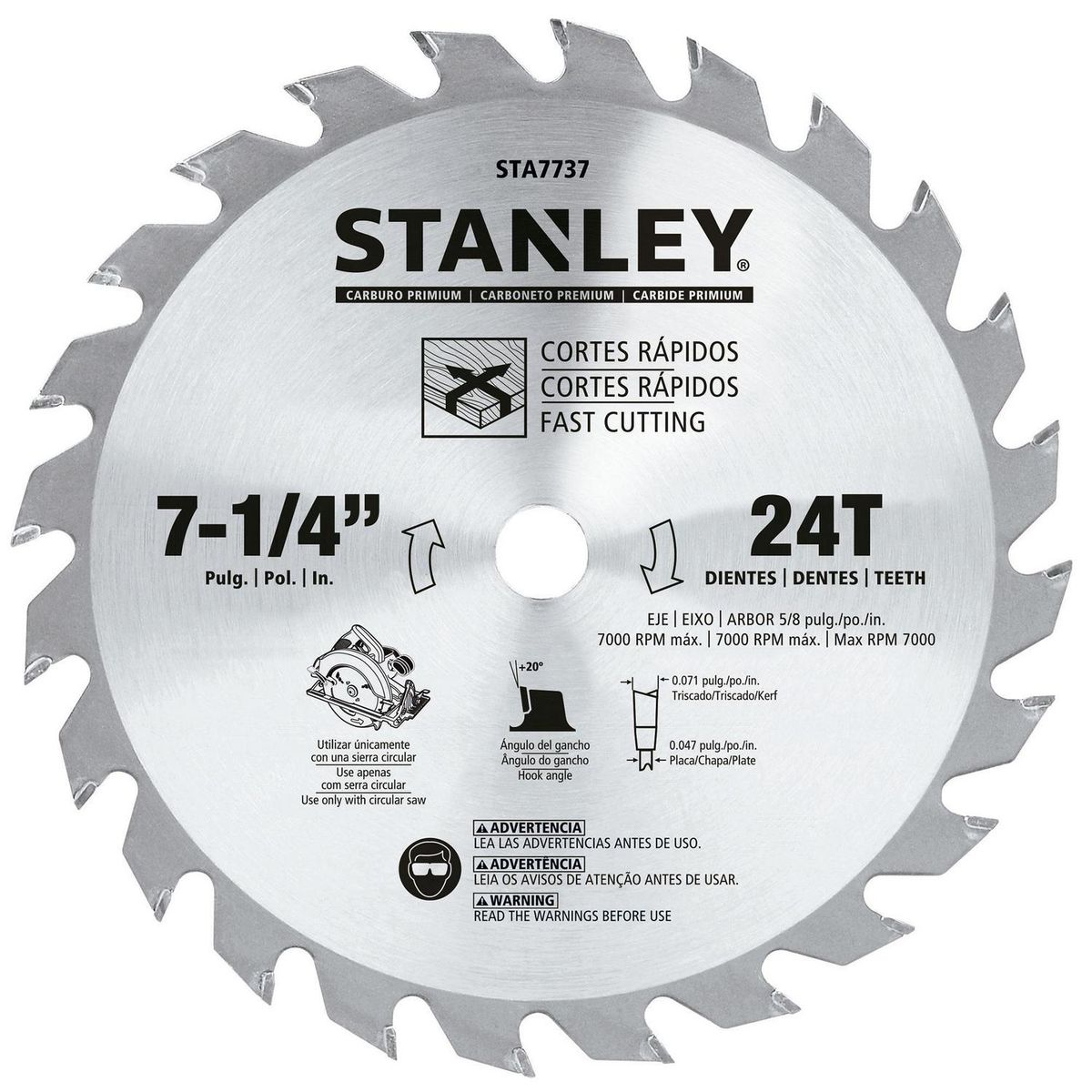 STANLEY - Disco De Sierra 7 1/4"