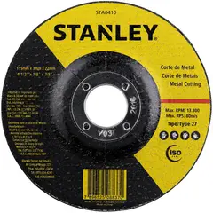 STANLEY - Disco de corte 4,5" grano abrasivo