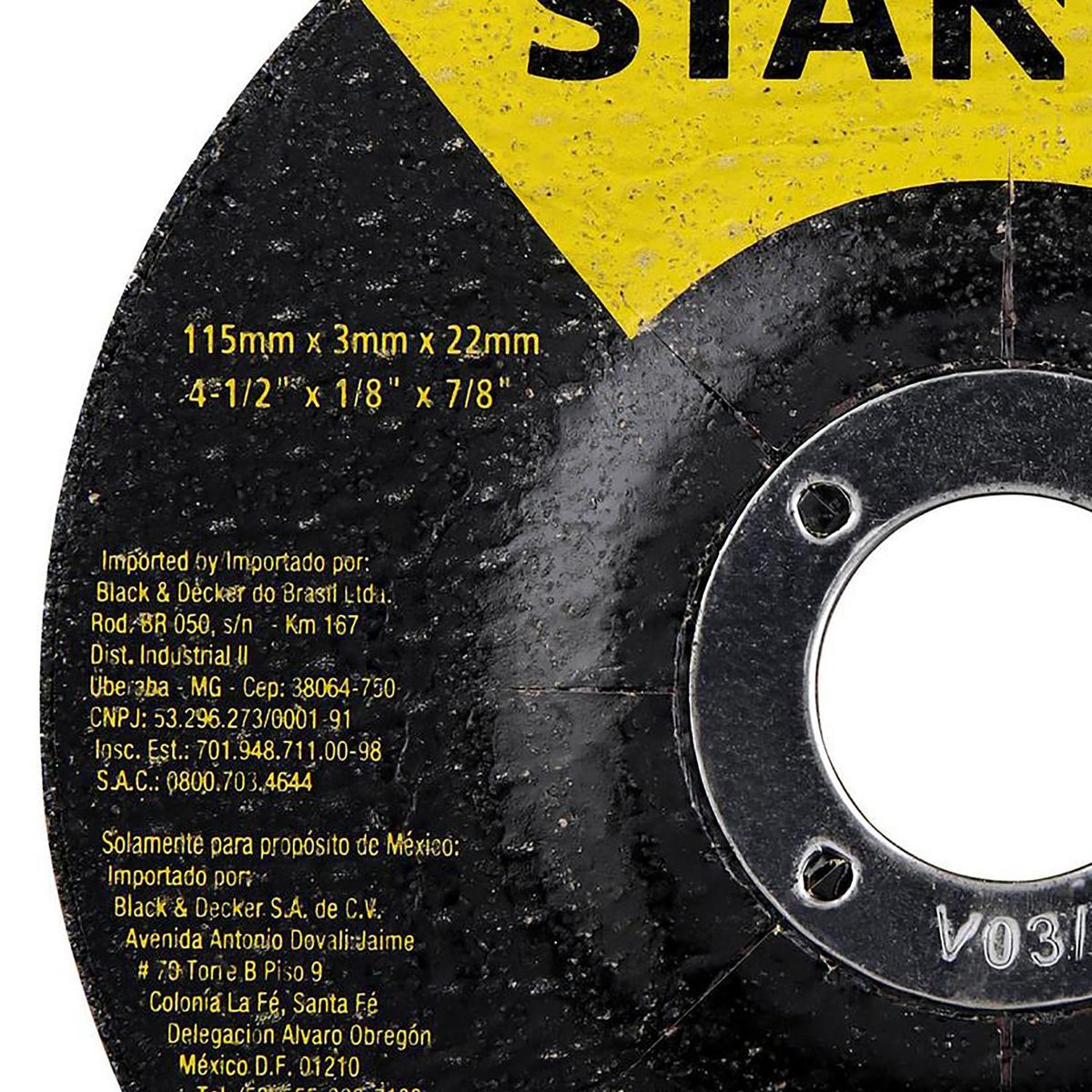 STANLEY - Disco de corte 4,5" grano abrasivo