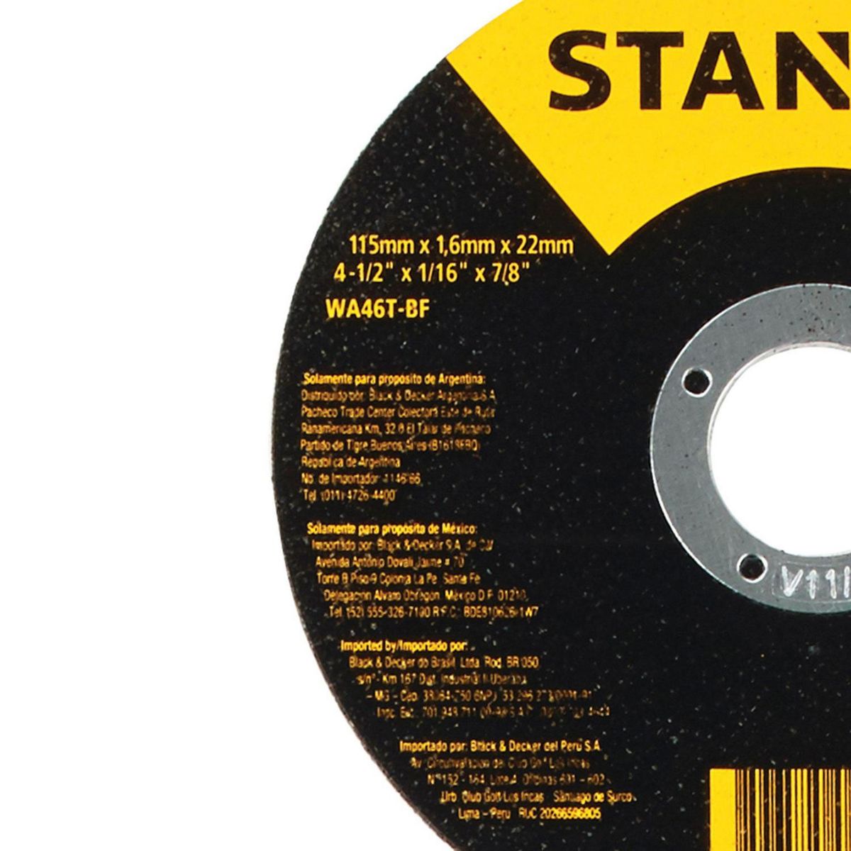 STANLEY - Disco de corte 4,5" grano abrasivo