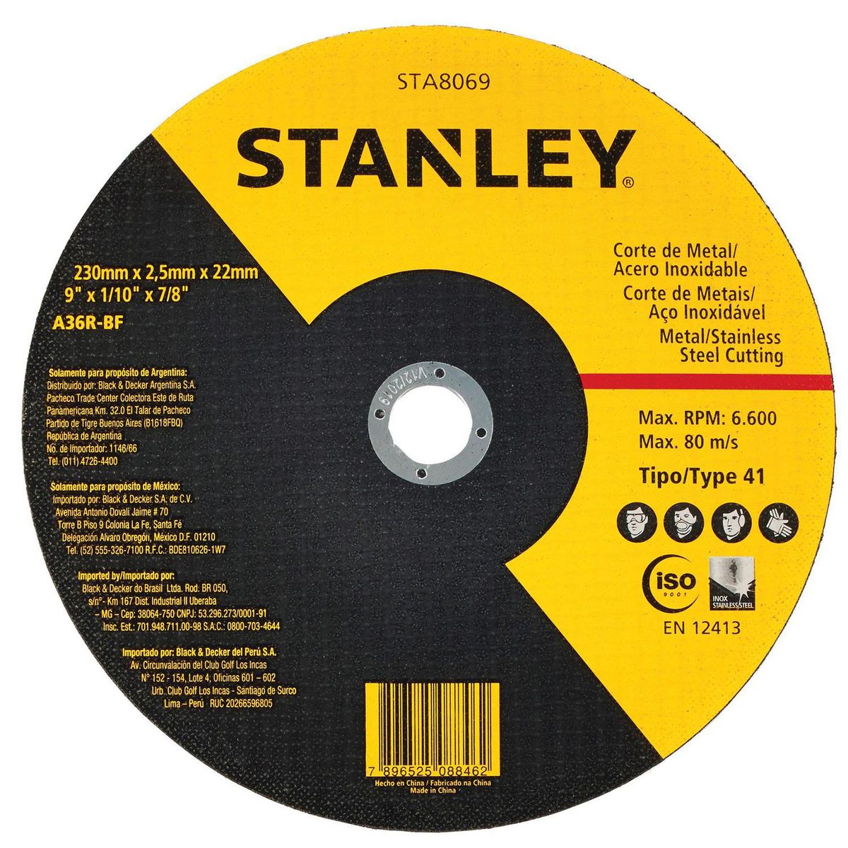 STANLEY - Disco de corte 9" grano abrasivo