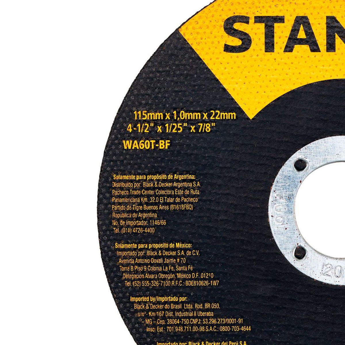 STANLEY - Disco de corte 4,5" grano abrasivo