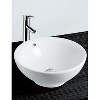 Lavamanos Forma Redonda Loza 42x17x42 cm Blanco