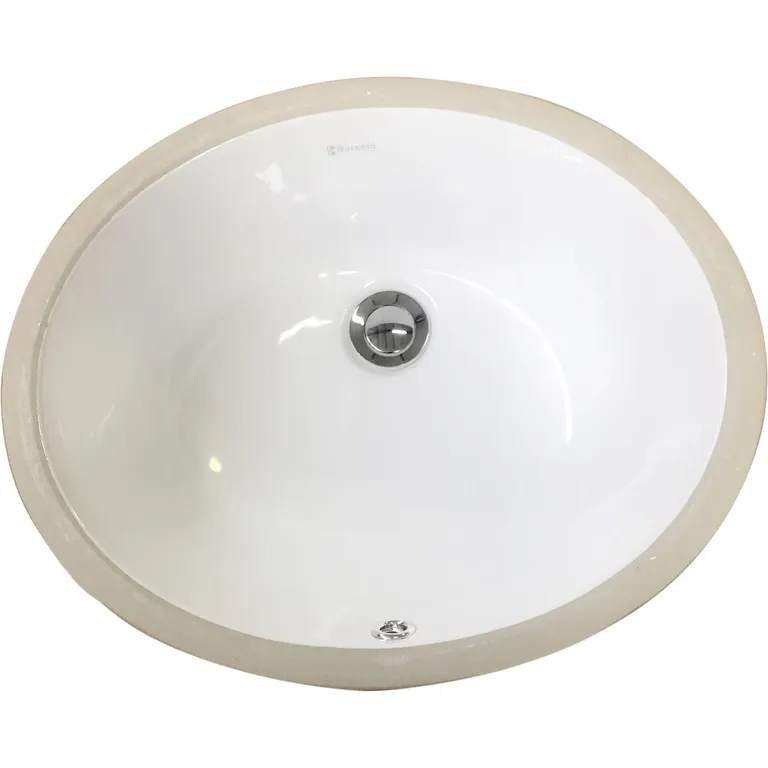 Lavamanos Forma Redonda Cerámica 46x19x38 cm Blanco