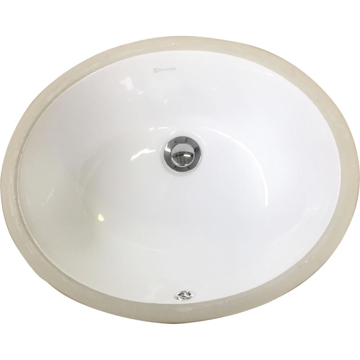 TEBISA - Lavamanos Forma Redonda Cerámica 46x19x38 cm Blanco