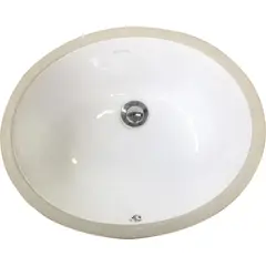 TEBISA - Lavamanos Forma Redonda Cerámica 46x19x38 cm Blanco