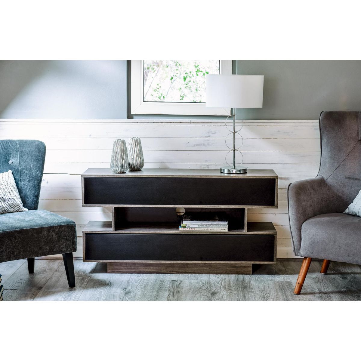 TUHOME - Rack de TV 63x120x30 cm wengué