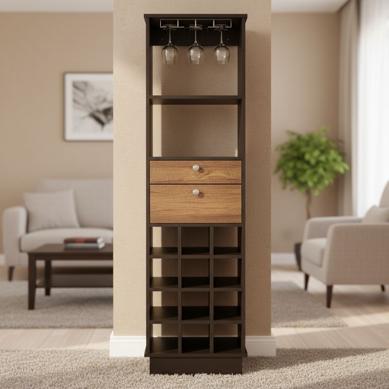 TUHOME - Bar Classic 46.4x160x40 cm Caramelo/Wengue