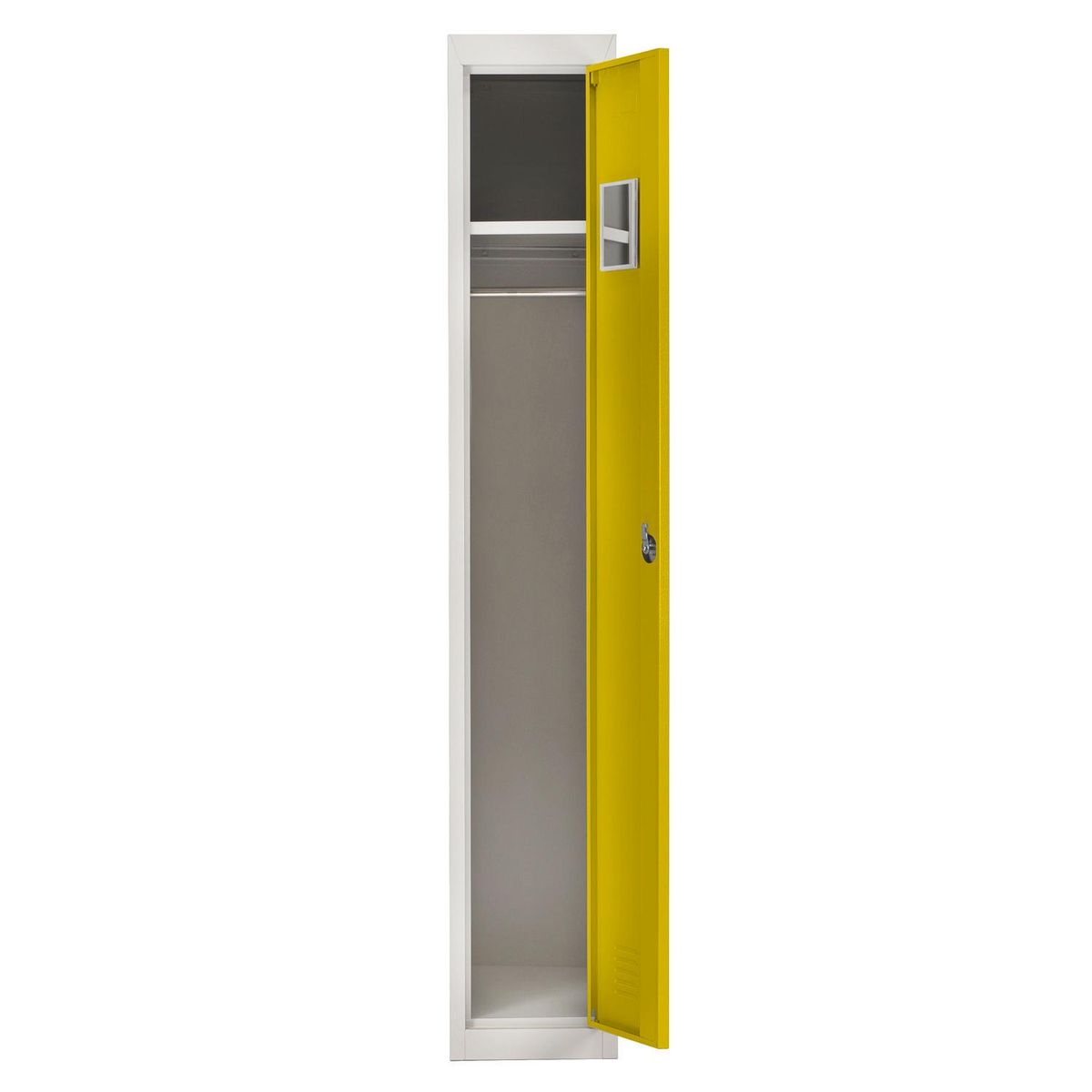 MALETEK - Locker con Portacandado 1 Puerta(s) 1 Repisa(s) 50xx29 cm Amarillo