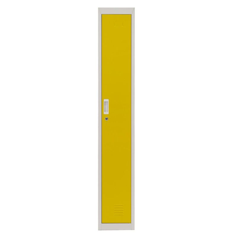 MALETEK - Locker Acero con Llave 1 Puerta(s) 1 Repisa(s) 50xx29 cm Amarillo