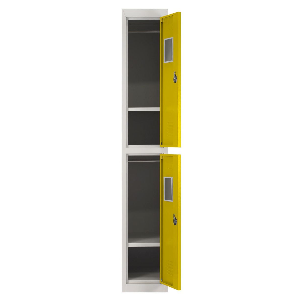 MALETEK - Locker con Portacandado 2 Puerta(s) 2 Repisa(s) 50xx29 cm Amarillo