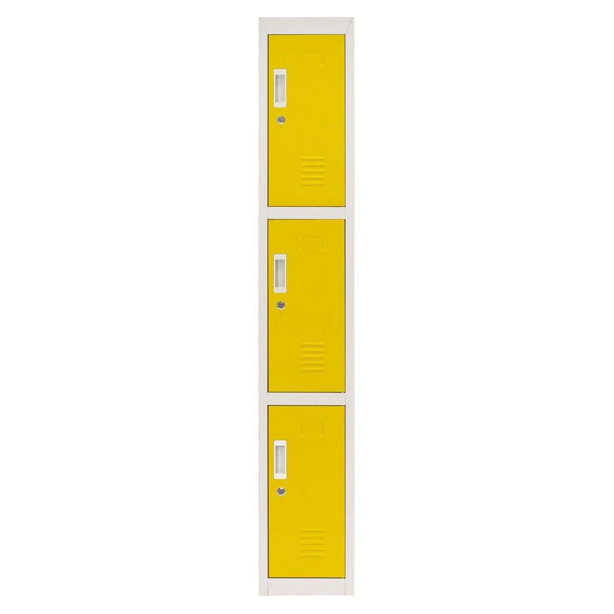 MALETEK - Locker con Portacandado 3 Puerta(s) 50x166x29 cm Amarillo