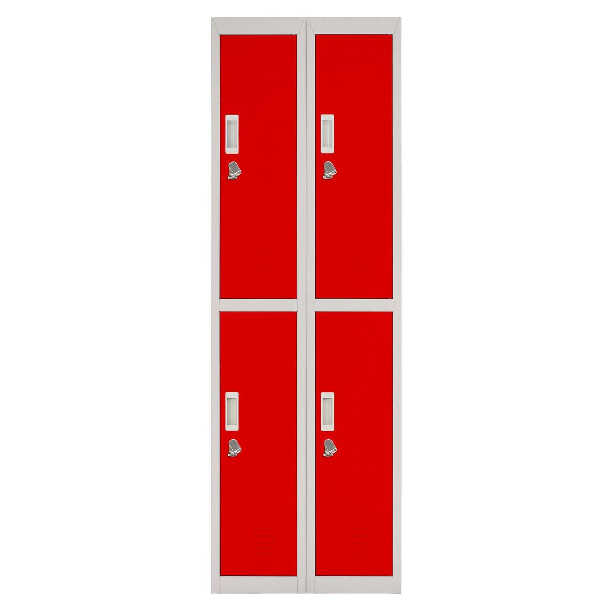MALETEK - Locker con Portacandado 4 Puerta(s) 4 Repisa(s) 50xx57 cm Rojo