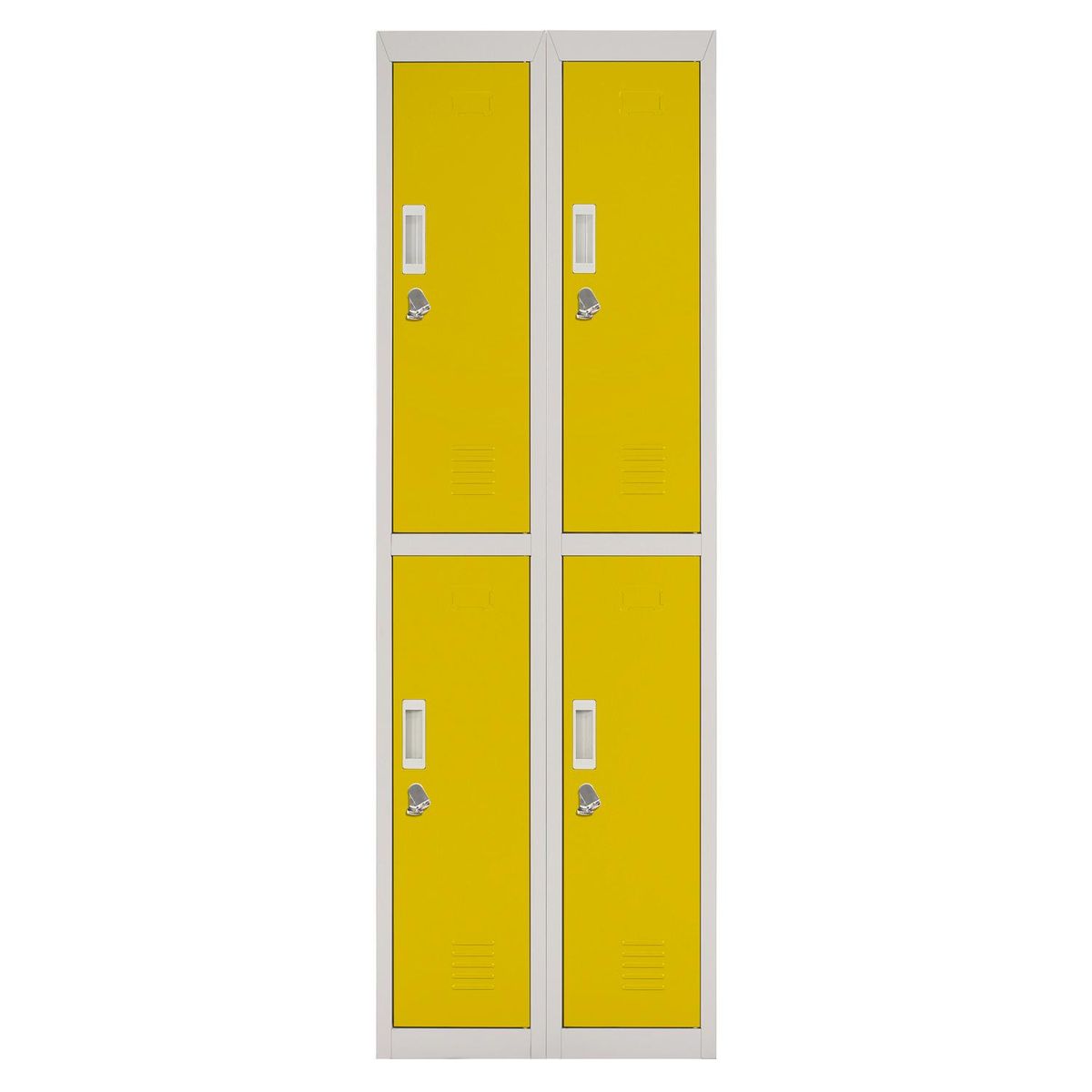 MALETEK - Locker con Portacandado 4 Puerta(s) 4 Repisa(s) 50xx57 cm Amarillo