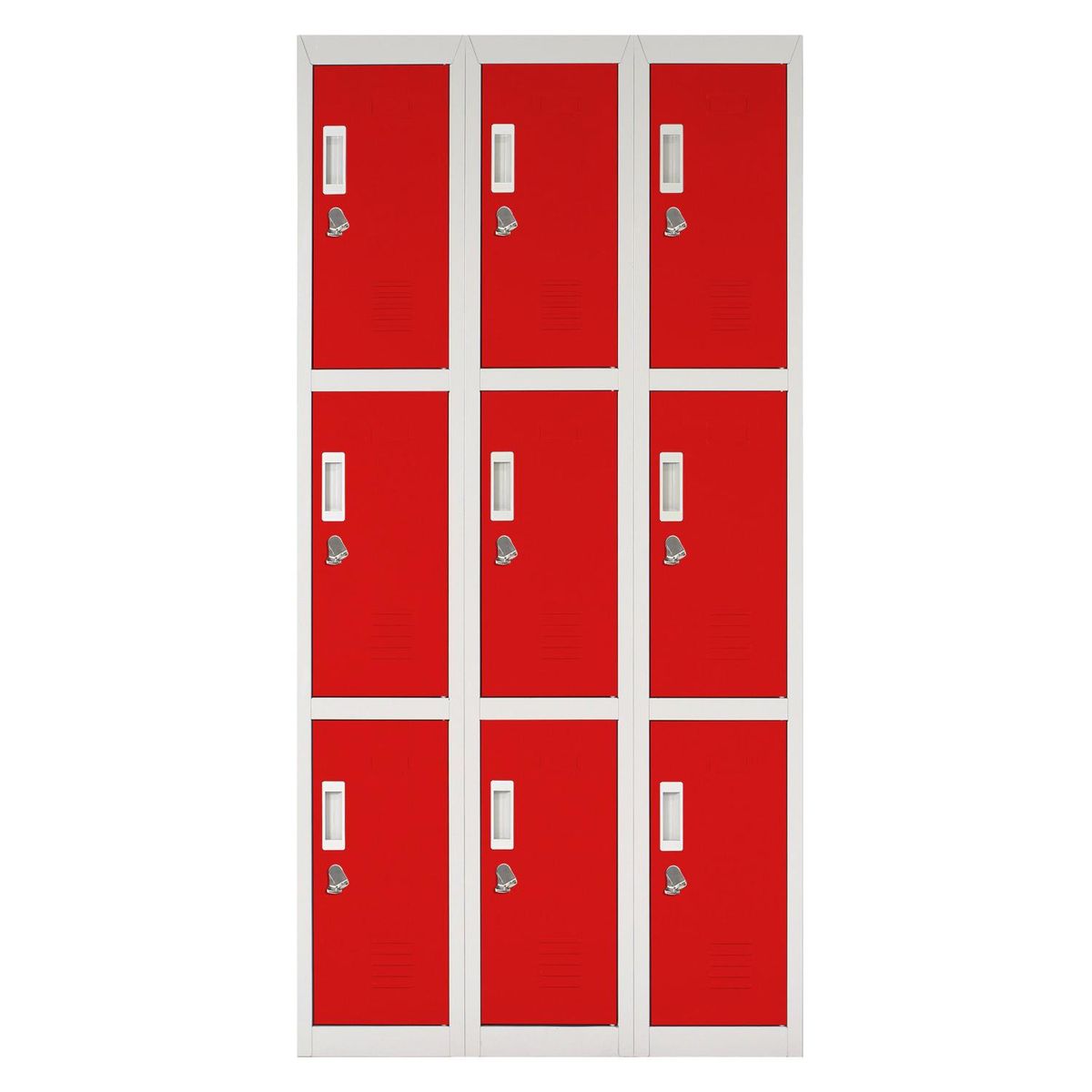 MALETEK - Locker con Portacandado 9 Puerta(s) 50x166x83 cm Rojo