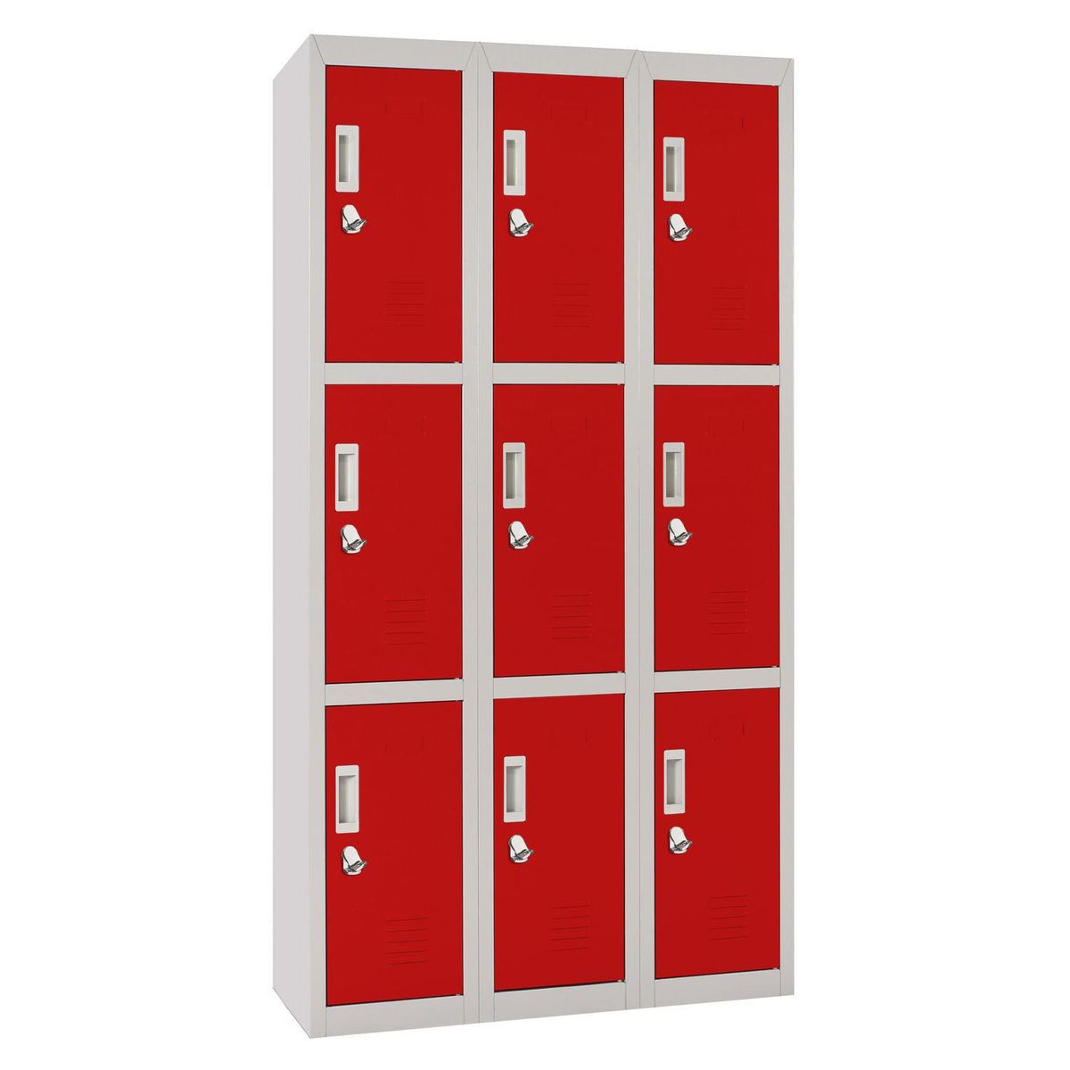 MALETEK - Locker con Portacandado 9 Puerta(s) 50x166x83 cm Rojo