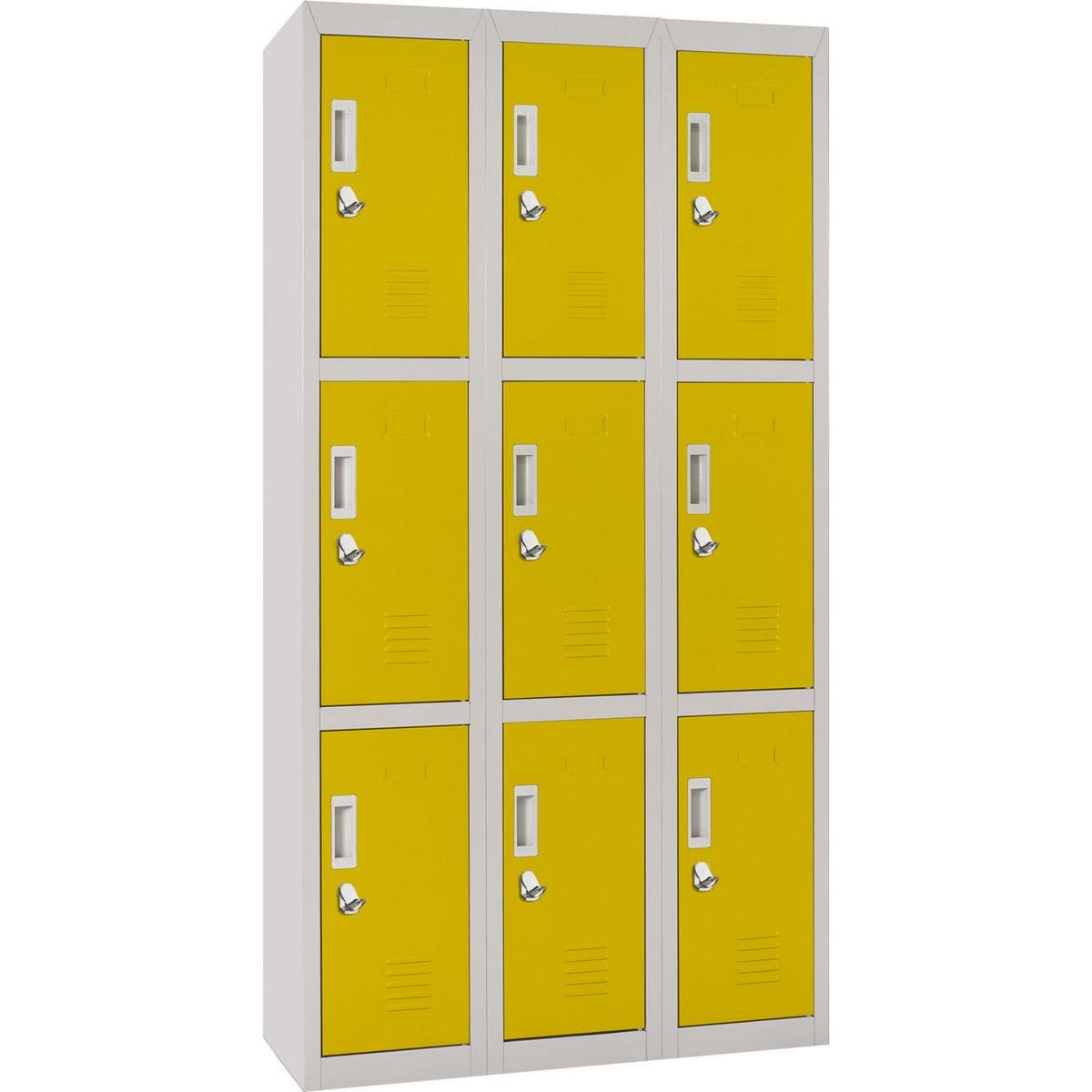 MALETEK - Locker con Portacandado 9 Puerta(s) 50x166x83 cm Amarillo