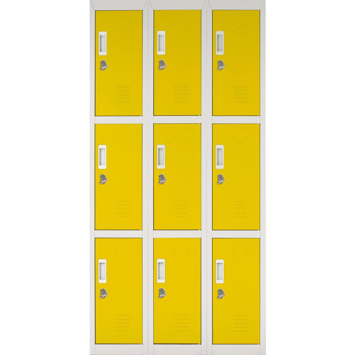 MALETEK - Locker con Portacandado 9 Puerta(s) 50x166x83 cm Amarillo