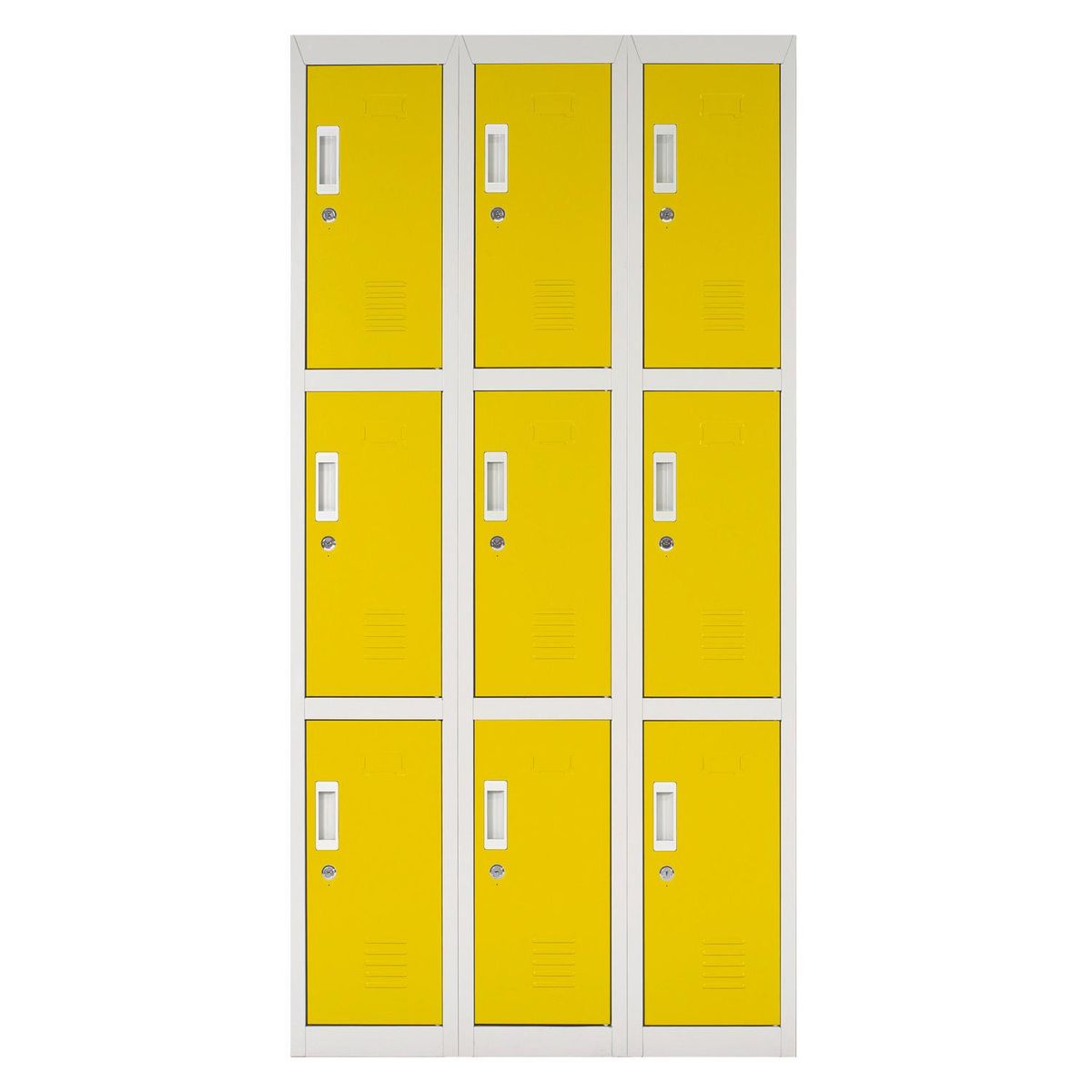 MALETEK - Locker Acero con Llave 9 Puerta(s) 50x166x83 cm Rojo