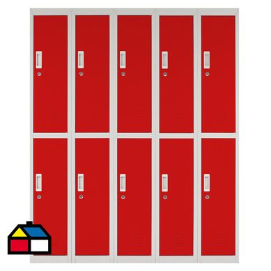 Locker acero 10 puertas con llave