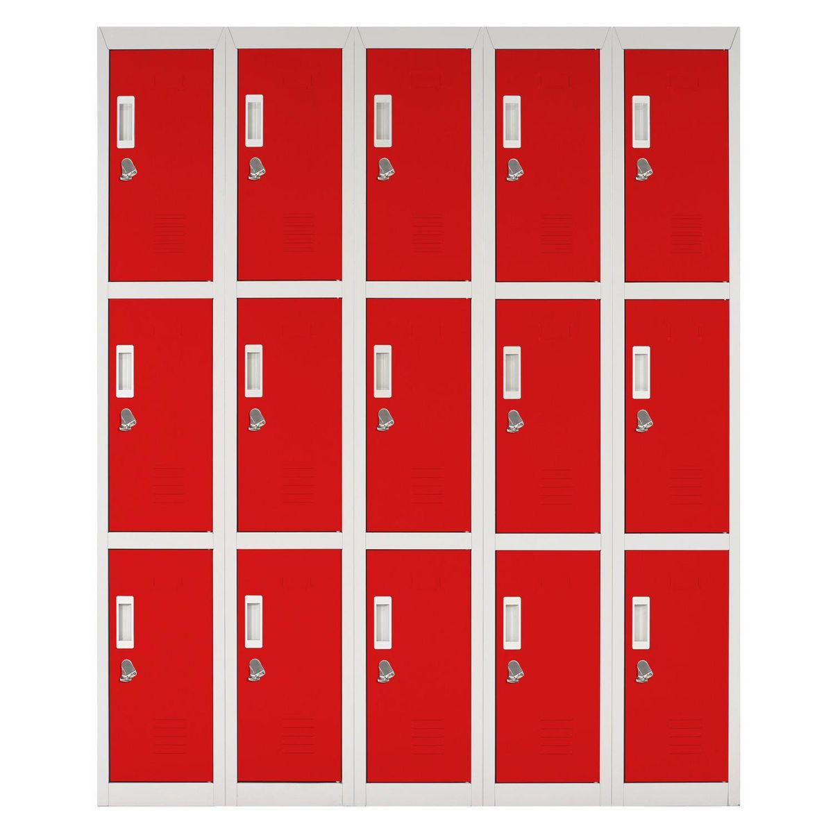 MALETEK - Locker con Portacandado 15 Puerta(s) 50x166x140 cm Rojo