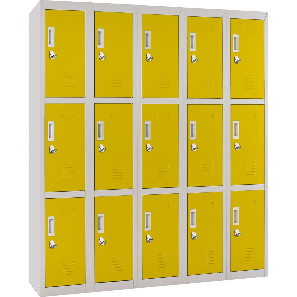 MALETEK - Locker con Portacandado 15 Puerta(s) 50x166x140 cm Amarillo