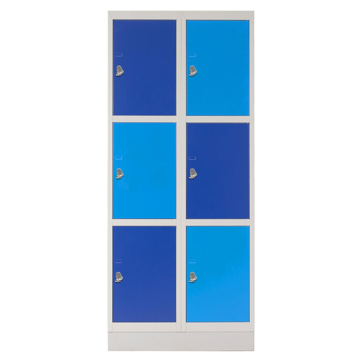 MALETEK - Locker con Portacandado 6 Puerta(s) 50x177x76 cm Azul/Celeste