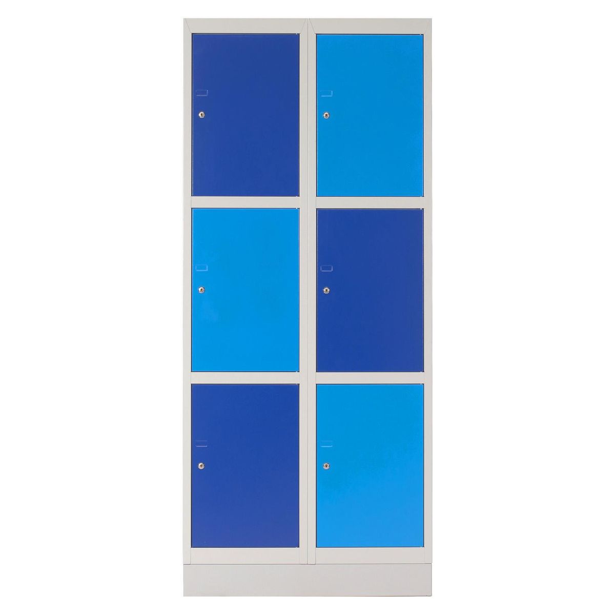 MALETEK - Locker Acero con Llave 6 Puerta(s) 50x177x76 cm Azul/Celeste