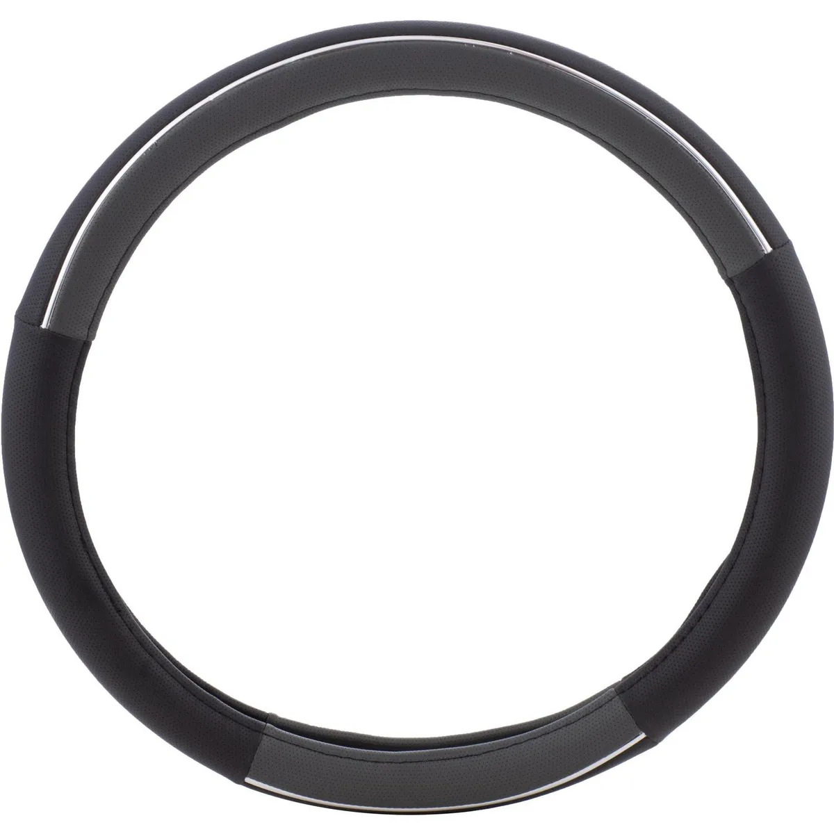 AUTOSTYLE - Cubrevolante PVC 38 cm Negro/Gris