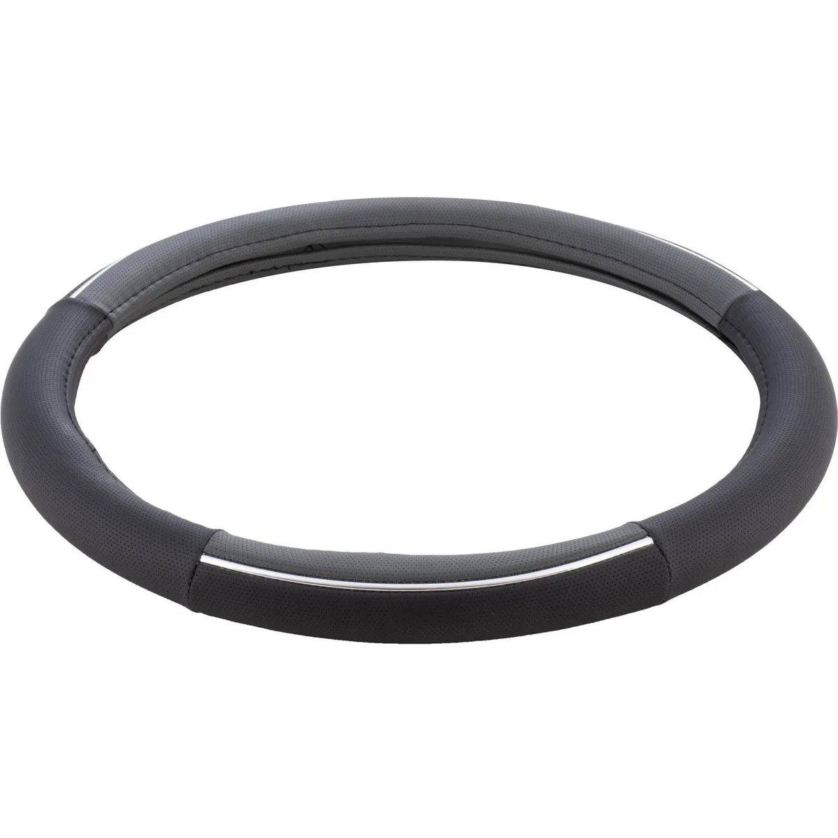 AUTOSTYLE - Cubrevolante PVC 38 cm Negro/Gris