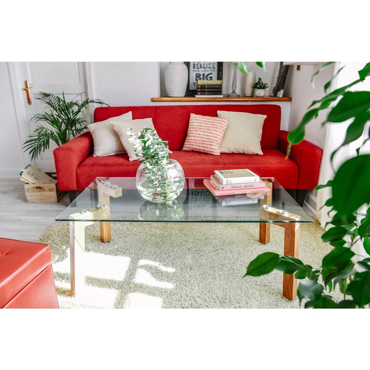 GRUPO LINK - Mesa de centro Jockey Natural 110x60x44 cm