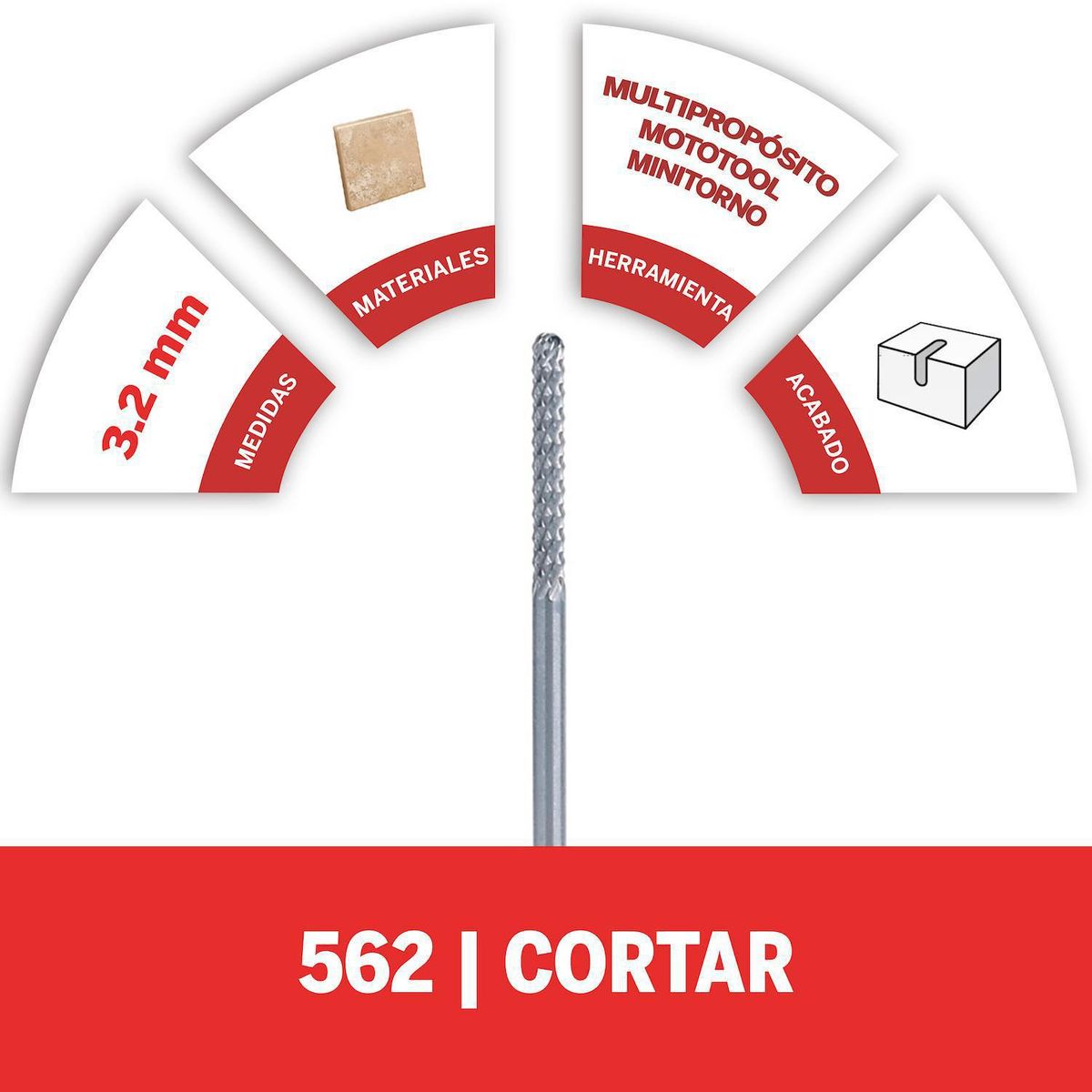 DREMEL - Fresa de corte azulejos 3,2 mm
