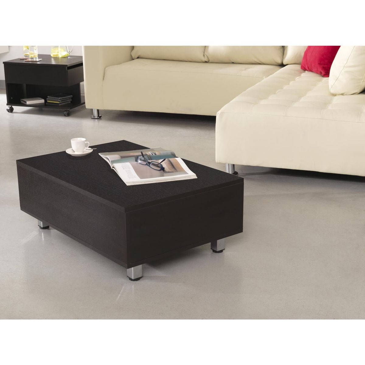 TUHOME - Mesa funcional 30x80x55 cm wengué