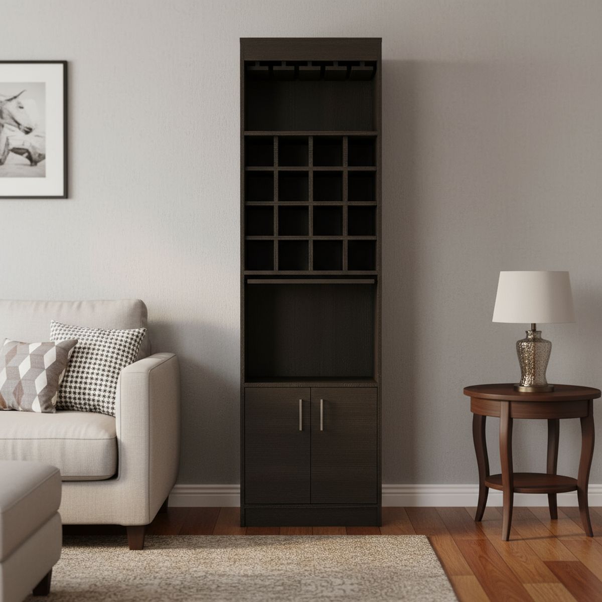 TUHOME - Bar Kava Beijing 51x180x32 cm Wengué