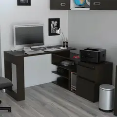TUHOME - Escritorio Astana 121,5x73,5x138 cm Wengué