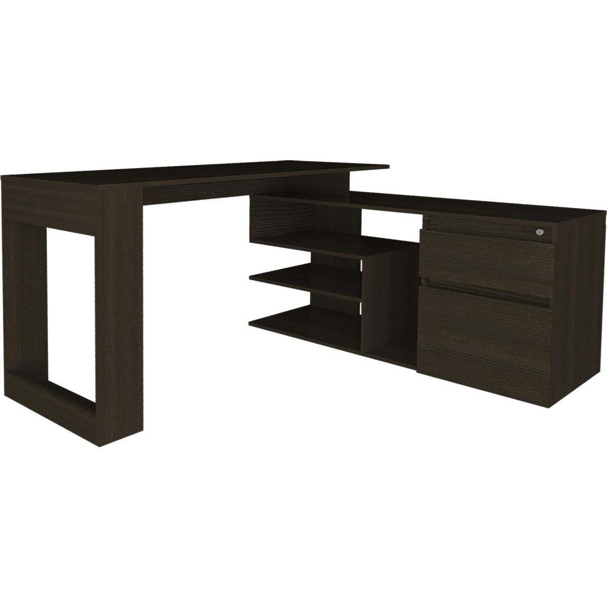 TUHOME - Escritorio Astana 121,5x73,5x138 cm Wengué