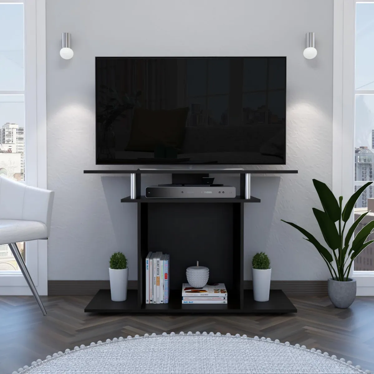 TUHOME - Rack de TV wengué