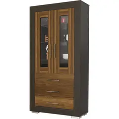 TUHOME - Estante Albatross Madera 4 Nivel(es) 90x180x41 cm Wengué/Caramelo