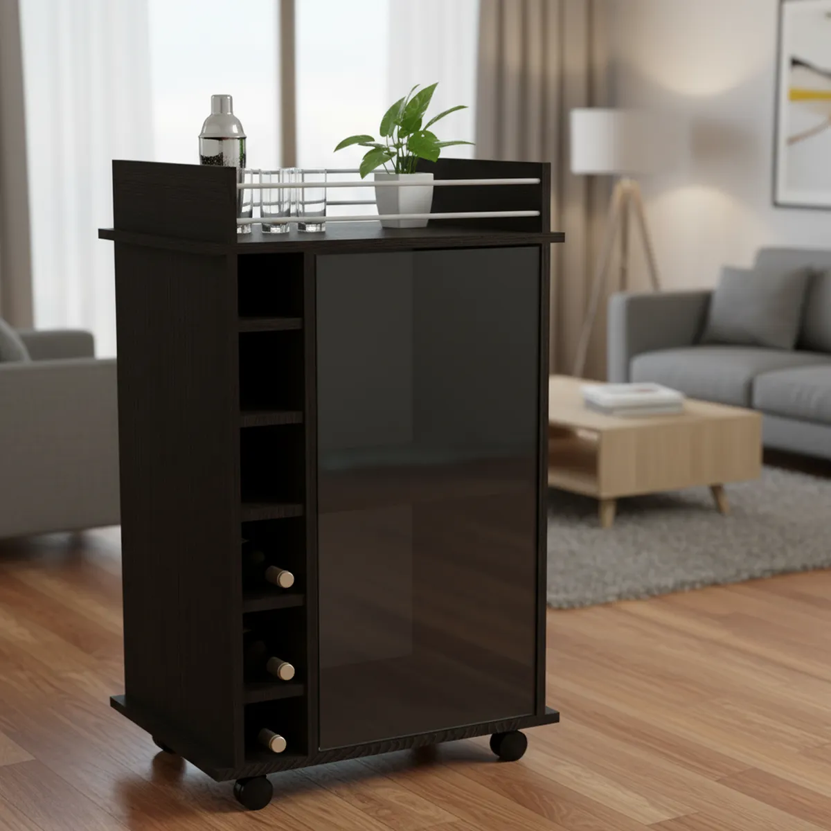 TUHOME - Bar Dukat 55x89x42 cm Wengué