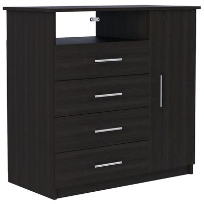 Imagen 2 del producto Cómoda 1 Puerta 4 Cajón(es) Peru 91x88.6x46 cm Amaretto y wengue