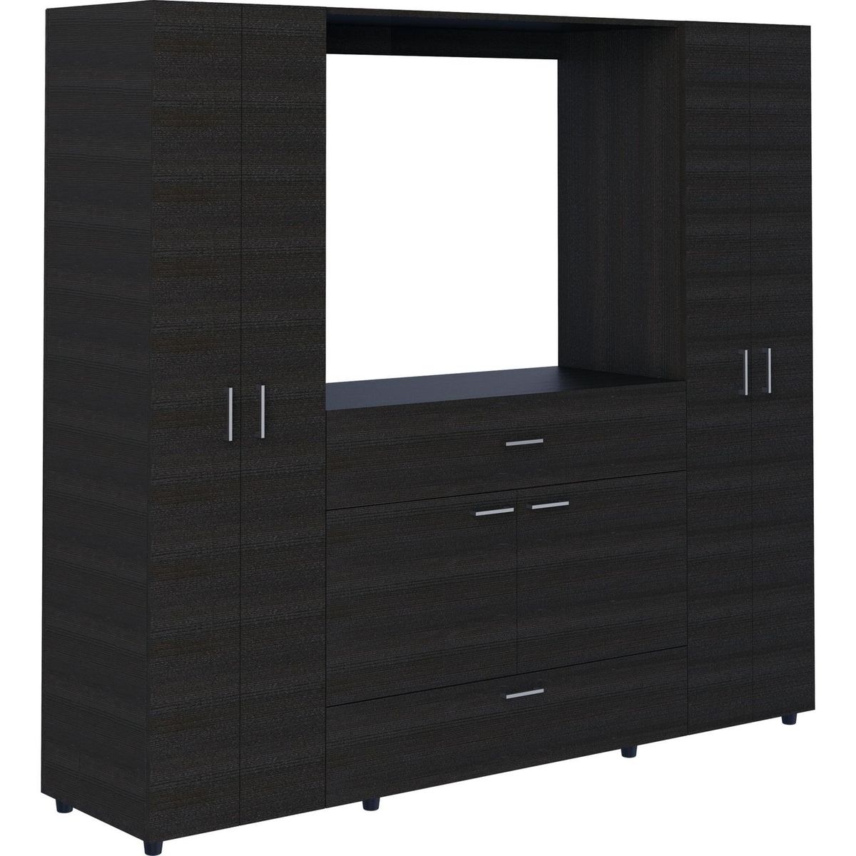 TUHOME - Clóset Rack 7 Puerta(s) 1 Cajón(es) 5 Repisa(s) 198.4x180x49.8 cm Manila