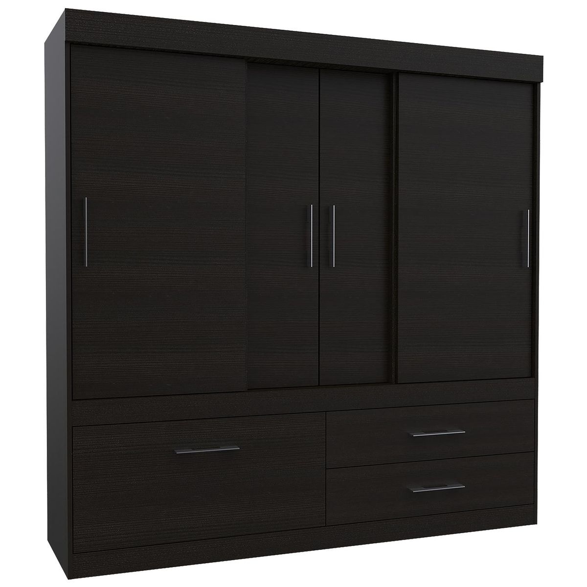 TUHOME - Clóset Allegro 5 Puerta(s) 2 Cajón(es) 2 Repisa(s) 180x180x48.5 cm Wengué