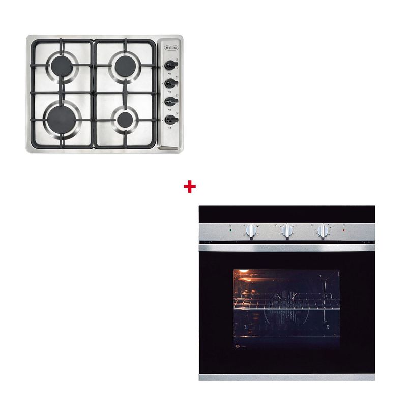 ALBIN TROTTER - Combo encimera a gas licuado 4 quemadores + horno empotrable.