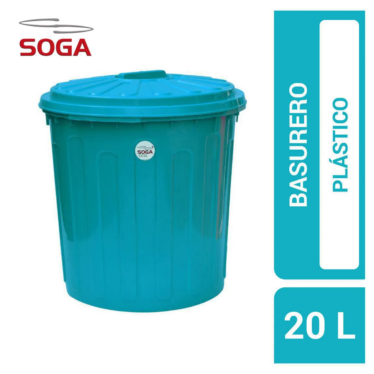 SOGA - Papelero 20 Litros Plástico Gris
