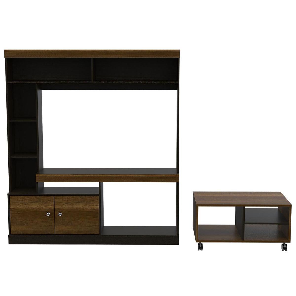 TUHOME - Combo De Estante Para Tv 55" + Mesa De Centro