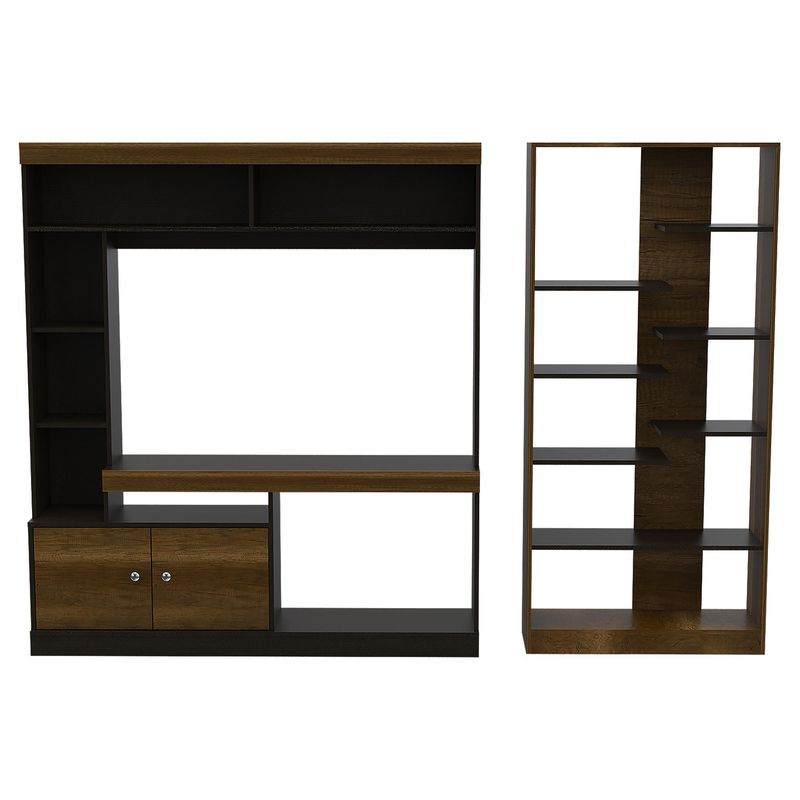 TUHOME - Combo de estante para TV 55" + biblioteca