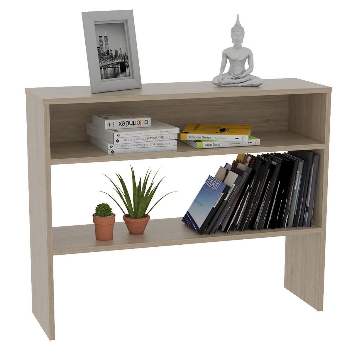 TUHOME - Combo Mueble De Bar + Arrimo + Mesa De Centro Madera Rovere