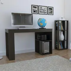 TUHOME - Combo Escritorio + Librero 73,5X120X50 Cm Wengué