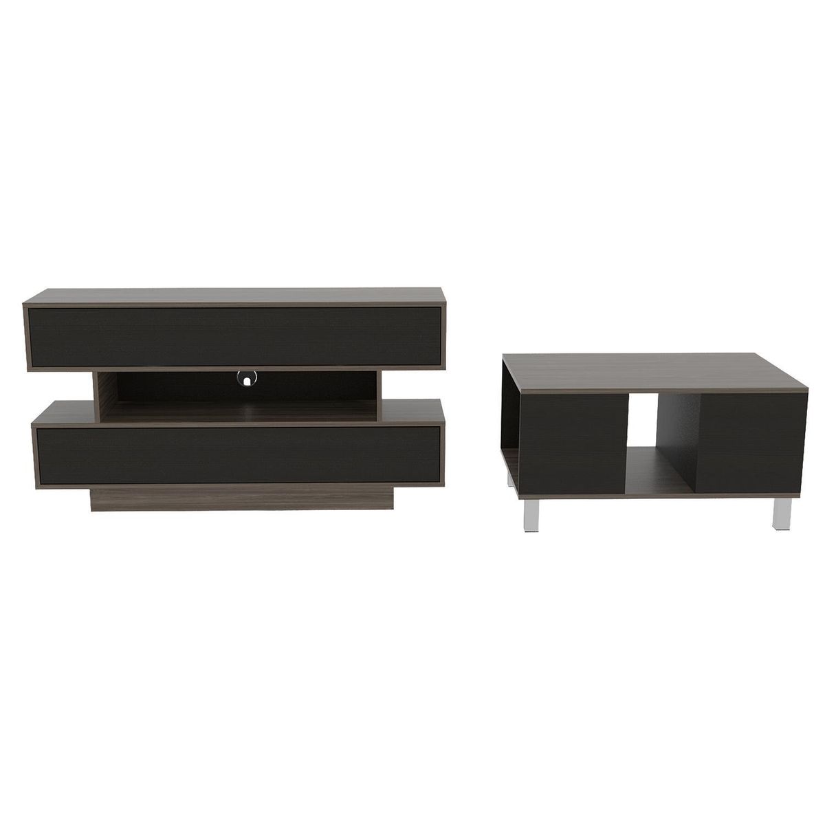 TUHOME - Combo de rack de TV + mesa de centro