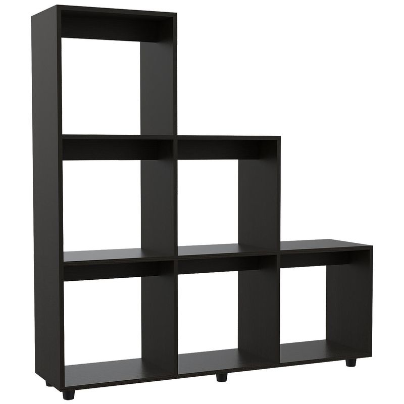 TUHOME - Librero Salamanca Madera 8 Nivel(es) 122.1x128.2x30 cm Wengué